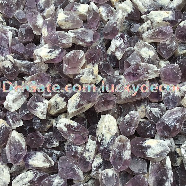 500 g, 20–30 mm, zufällige Größe, echte rohe Elestial-Amethyst-Kristallsteine, Punkte, besondere natürliche rohe Roh-Amethyst-Druzy-Quarz-Edelstein-Geode