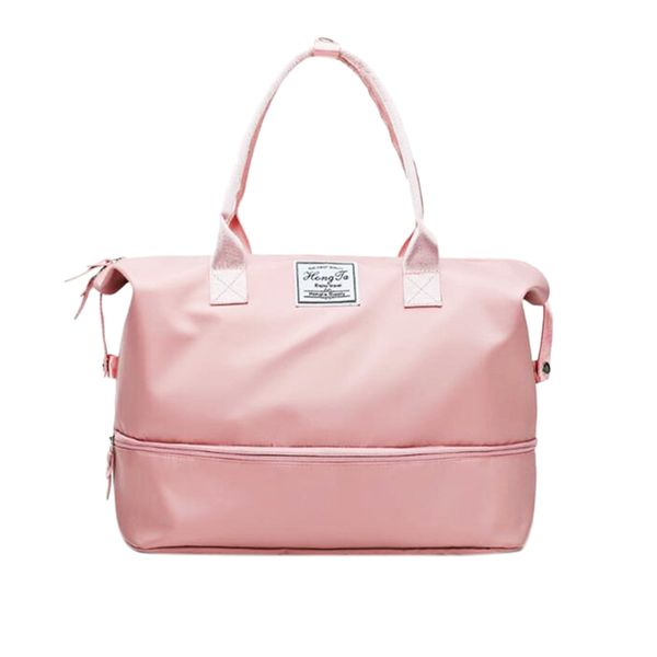 

outdoor bags sports gym fitness dry wet separation yoga bag travel handbags for shoes women the shoulder sport luggage pink