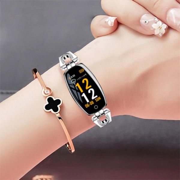 H8 Smart Watch Women 2019 Monitoraggio della frequenza cardiaca impermeabile Bluetooth per Smartwatch con braccialetto fitness Android IOS