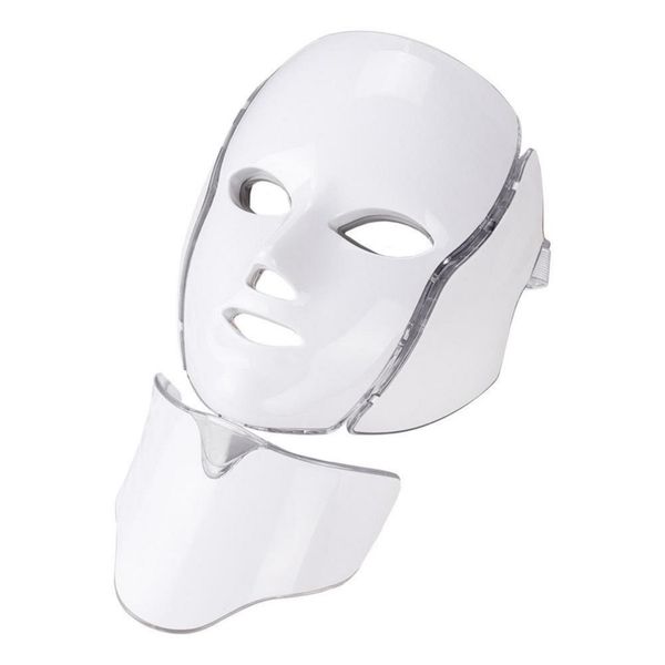 

7 color lights spots and pimples removal skin rejuvenation led pn facial mask pdt microcurrent beauty device