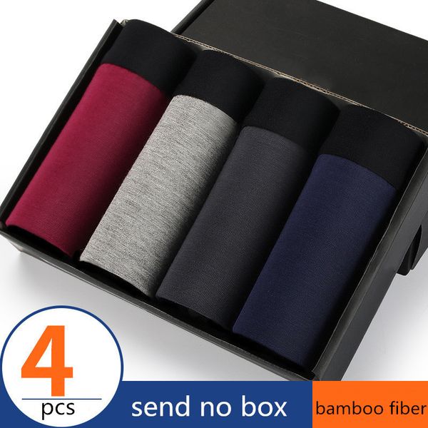 

боксер мужчины твердые бамбуковые волокна дышащие удобное нижнее белье человек боксеры супер-эластичные шорты черные трусы мужские трусики г, Black;white