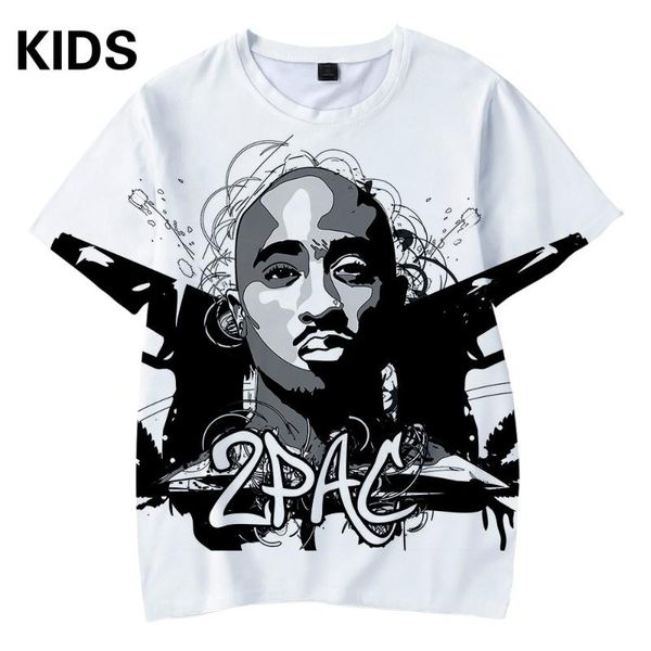 

2pac енника 3d пеѬонаж пеаи мене ление Ѭазвлеени мђжин / женин tshirt Ѭ White;black