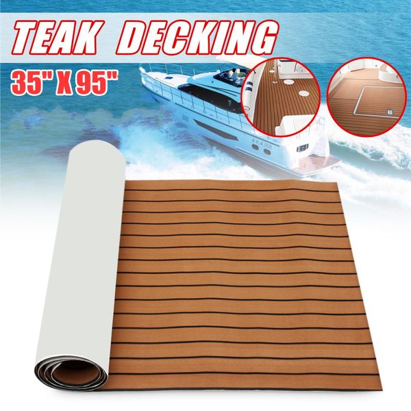 

2400x900x5.5mm marine boat synthetic flooring eva foam yacht teak decking sheet boat carpet floor mat