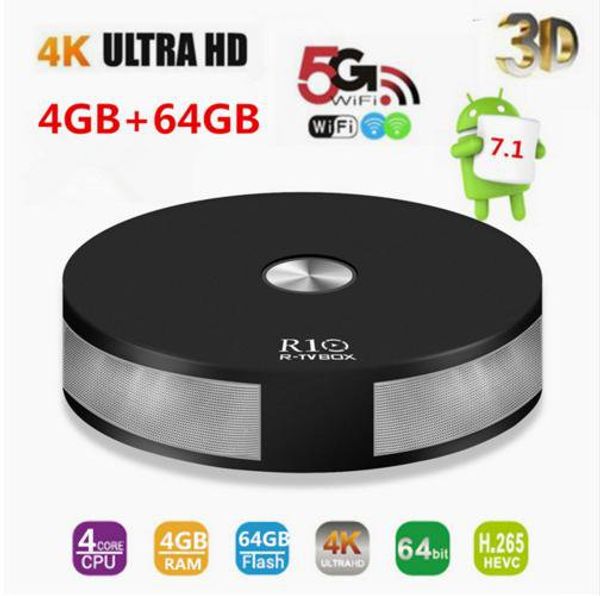 

R10 2gb ram 16gb rom mart android 9 tv box rk3328 quad core 2 4g 5g wifi 1000m lan bt 4 1 4k vp9 h 265 hdr10 4k media playe