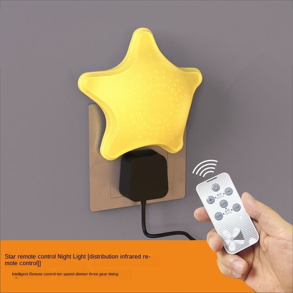 

night foam plug-in nursing remote control luminous socket energy-saving baby headlight desk headboard lamp bedroom bedside sleep eye protect