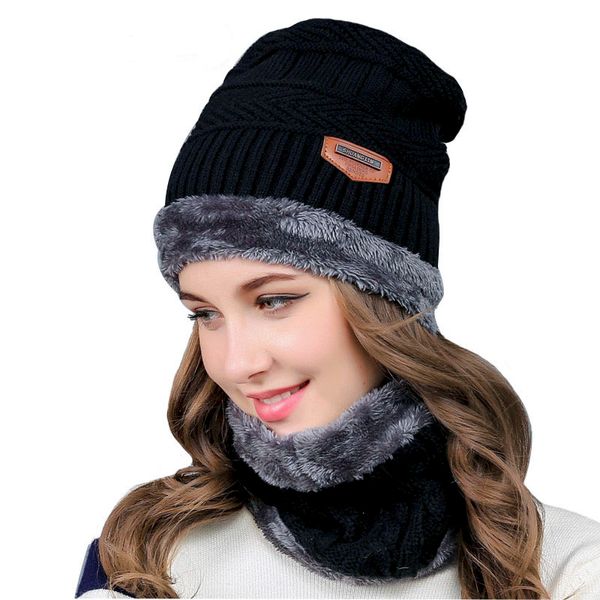 

balaclava knitted hat scarf caps neck warmer winter hats for men women skullies beanies warm fleece cap