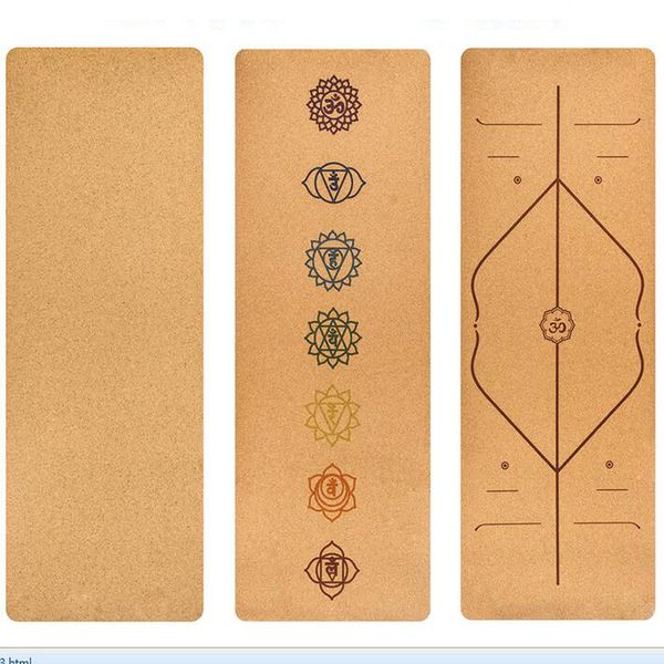 

5mm tpe cork yoga mat body exercise yoga mat non-slip absorb sweat pialate mats for fitness body link pads gym sports tool
