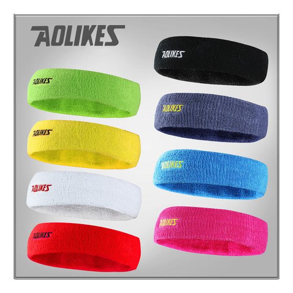 

men women sport running gym hair head sweat band cotton sweatband high elastic, Silver