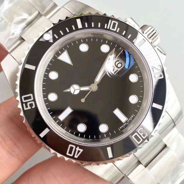 

u1 factory wristwatches mens watch sapphire black ceramic bezel stainless steel 40mm 116610ln 116610 automatic mechanical mens watches 1, Slivery;brown