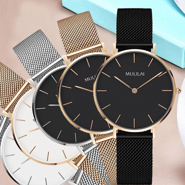 

2018 new quartz watch fashion women rose gold steel bracelet watchwatch style rhinestone ladies dress watch, Slivery;brown