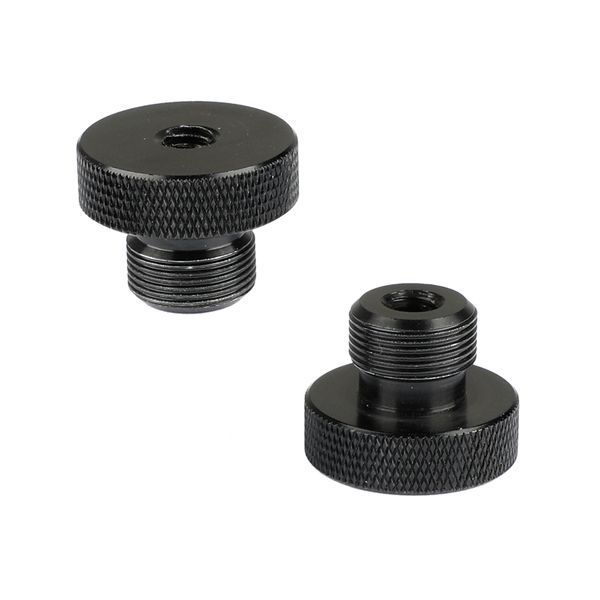 

camvate 1/4"-20 female to 5/8"-27 male microphone screw 2 pieces item code: c1959