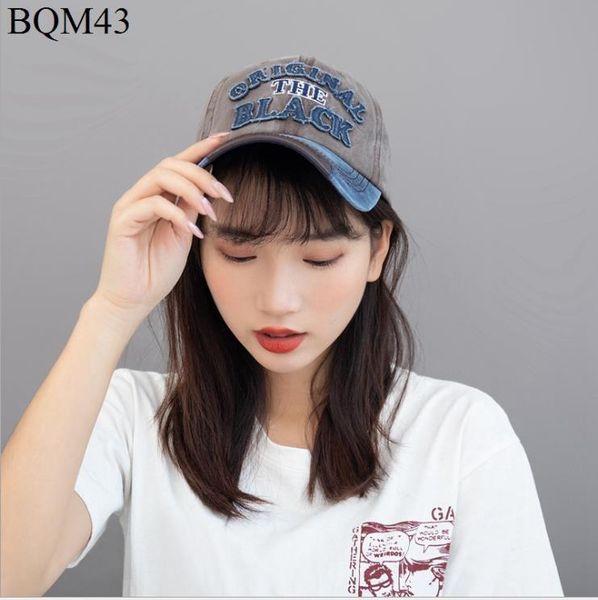 

сделайте старый промытый джинсовой ткани колпачок колпачок семейной пары ретро хлопок бейсболка случайные буквы изогнутыми мужчины шляпу, Blue;gray