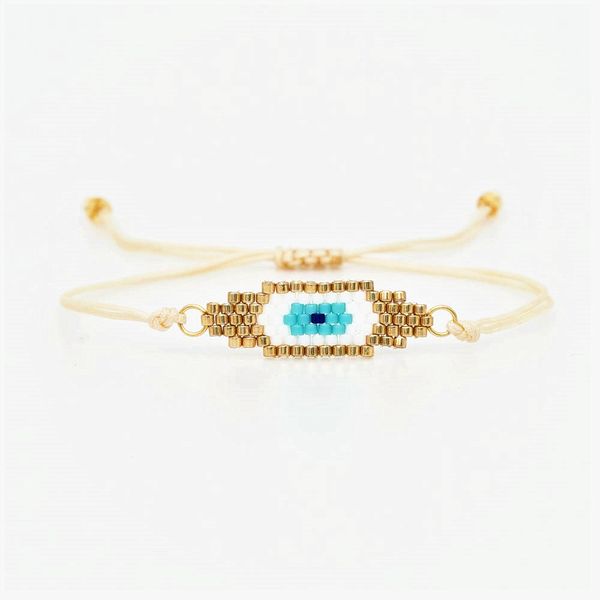 

zvzo miyuki evil eye bracelet turkish evil eye beads bracelet women pulseras mujer 2019 mexican jewelry handmade dropshipping, Golden;silver
