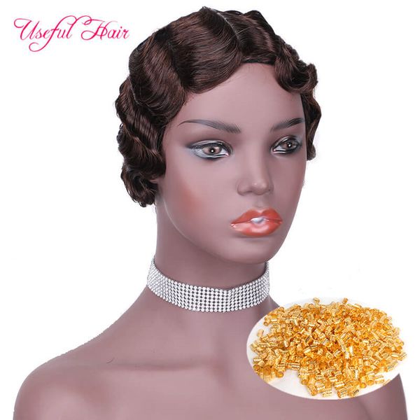 

Short Human Hair Wigs Kinky Straight Short Wigs Wig Brazilian Human Hair Wigs Wet and Wavy Perruque Remy Brazilian Virgin Black Marley, Same with picture