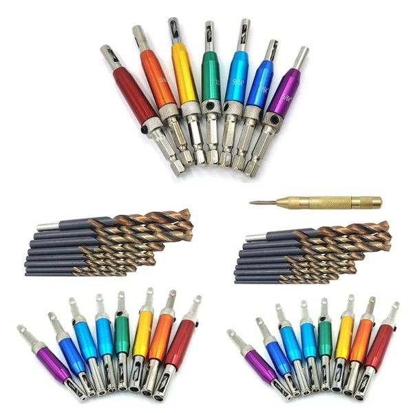 

center drill bit door window self centering hinge tapper core drill bit set hole puncher woodworking tools core set