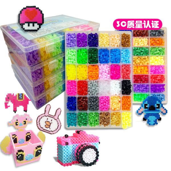 

5mm hama beads 24/48 colors perler toy fuse bead for kids diy handmaking 3d puzzle educational kids toys shipping y200414