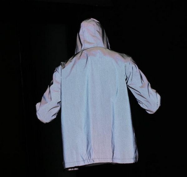 

3m tide jackets waterproof mens hooded reflective jacket light casual women hiphop windbreaker night sporting coat fluorescent, Black;brown