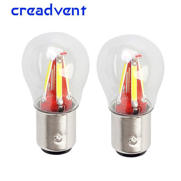 

2 pcs 4 filament chips led p21w ba15s car light 1156 s25 auto vehicle reverse turning bulb lamp drl white/red/yellow