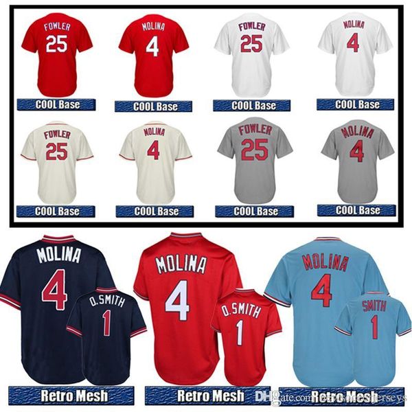 

Molina MEN 4 Yadier Molina jersey red 25 Dexter Fowler men white COOL Base Baseball Jerseys