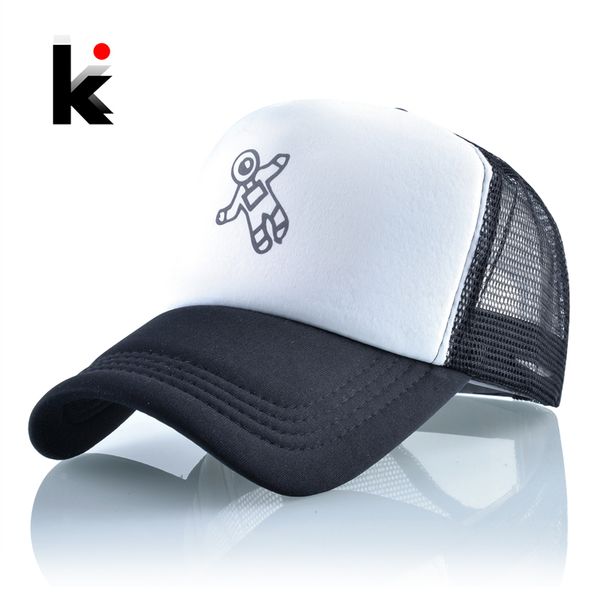 

summer baseball cap men women print cosmonaut hat snapback hip hop bone casquette outdoor breathable visor cap 17 colors, Blue;gray