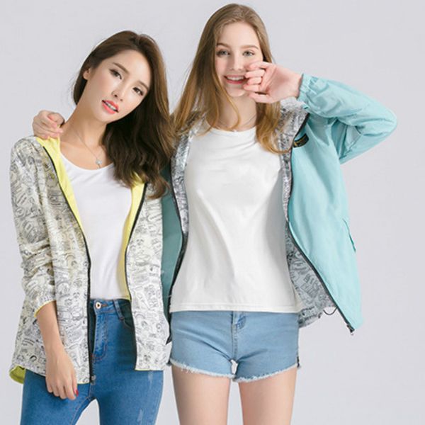 

xs-xl 2018 новая женская корейская версия с обеих сторон носить свободную студенческое пальто большого размера женская куртка с капюшоном же, Black;brown