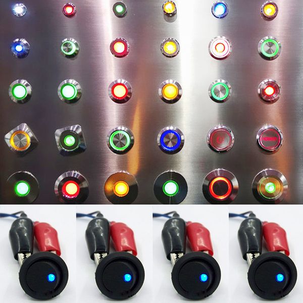 

4pcs 12v cars seat heated cushion switch seat heater pad switch kit with indicator light m8617
