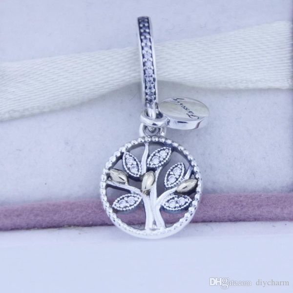 

100% самых новых аутентичные 925 серебряных шариков 14k золото и серебро семьи болтаться шарма приспосабливает для пандора браслеты diy опто, Black