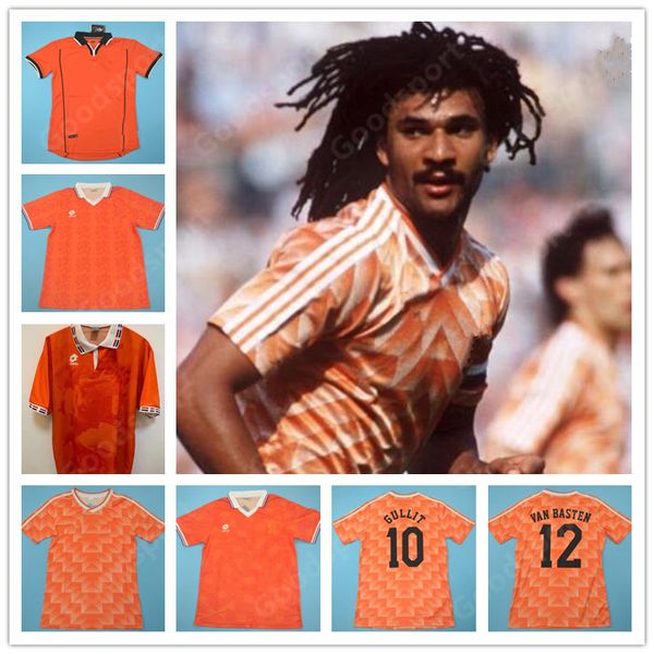 

1988 89 91 95 96 soccer jersey retro netherlands marco van basten gullit 97 98 voetbal shirt seedorf bergkamp holland 1988 sale, Black;yellow