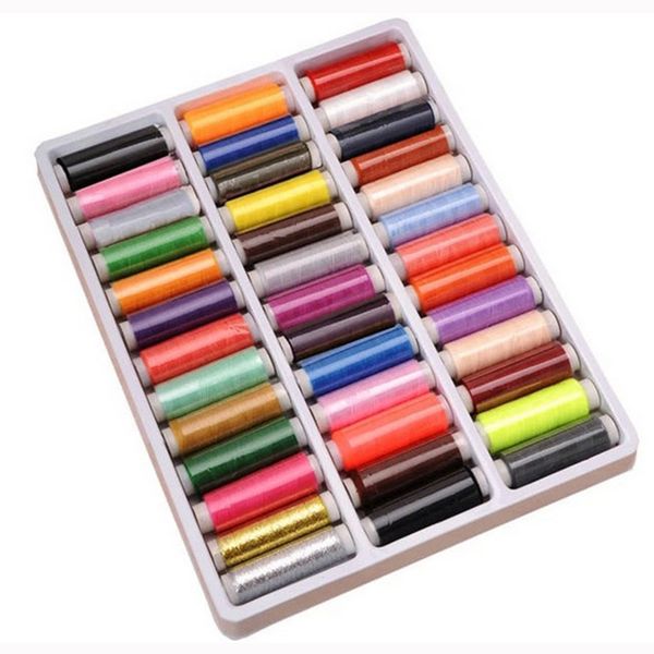 

nanchuang 39 colors/box polyester sewing thread for hand sewing embroidery quilting thread for needlework&machine, Black;white