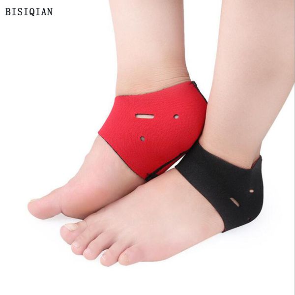 

2pcs plantar fasciitis therapy wrap heel foot pain arch support ankle brace heel warm protector insole ortc, Black