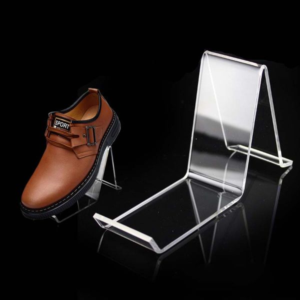 

fashion clear acrylic shoe rack holder simple shoes display stand shelf wholesale