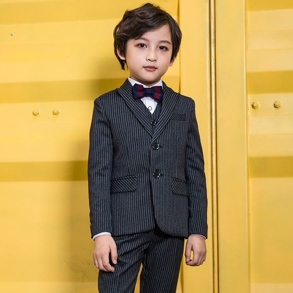 

boys suits for weddings costume enfant garcon mariage boys blazer jogging garcon kids suits suit for boy jackets vest pants 5pcs, Black