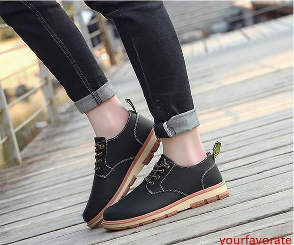 

2019 new men casual shoes khaki black blue brown designer business shoes comfortable outdoor flats men sport shoes 40-45