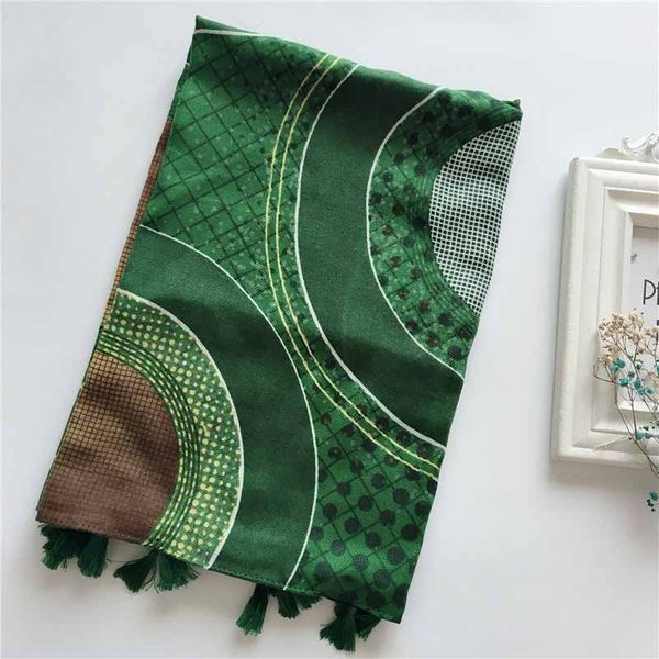 

designer scarf geometric green sunscreen beach towel fashion personality girl student travel cape sunscreen shawl, Blue;gray