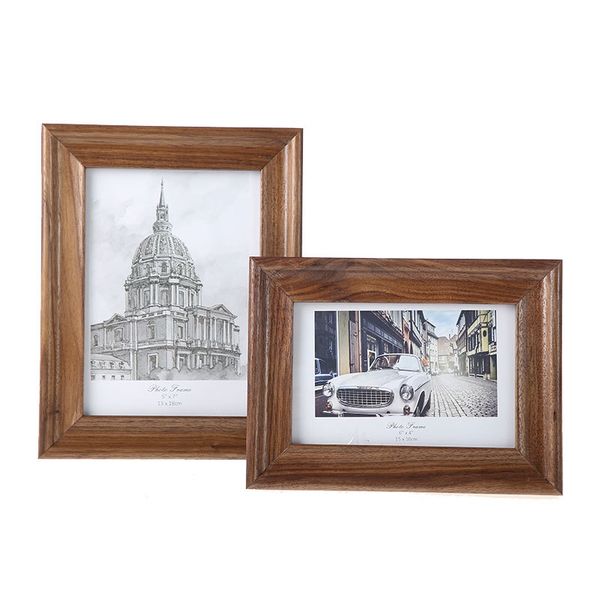 

6/7inch black walnut wood table p frame design p frame tanding picture deskdecorations new