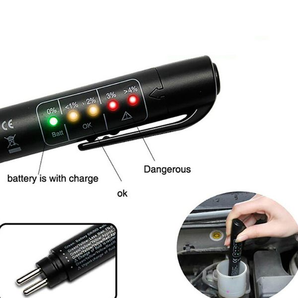 

brake fluid liquid tester pen with 5 led car auto vehicle tools diagnostic tools mini brake fluid tester for dot3/dot4 ship