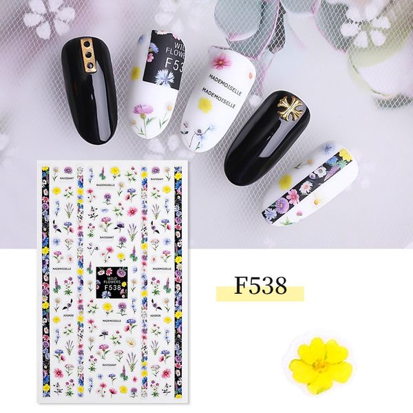 

1шт 3d наклейки для ногтей слайдер наклейки цветок птица лист черный лебедь олень дизайн самоклеящиеся маникюрные советы украшения для ногте, Black