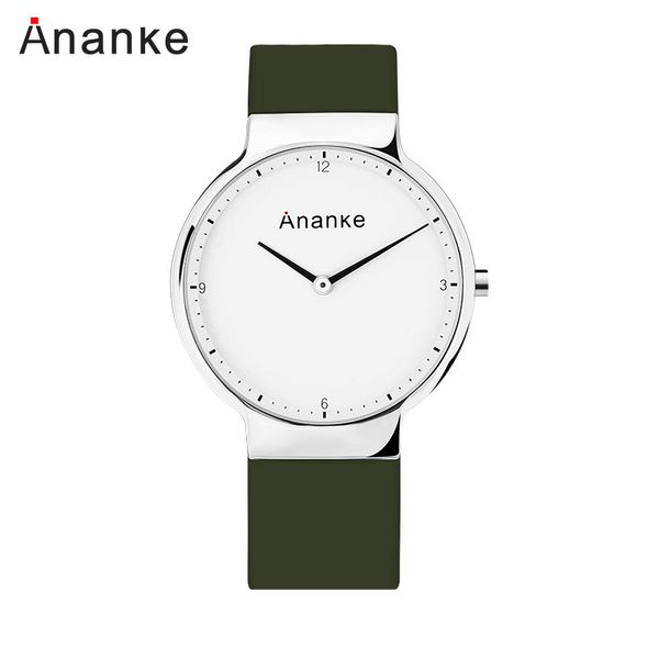 

2019 ananke fashion simplicity watch men waterproof clock creative color sport quartz mens watches multicolor, Slivery;brown