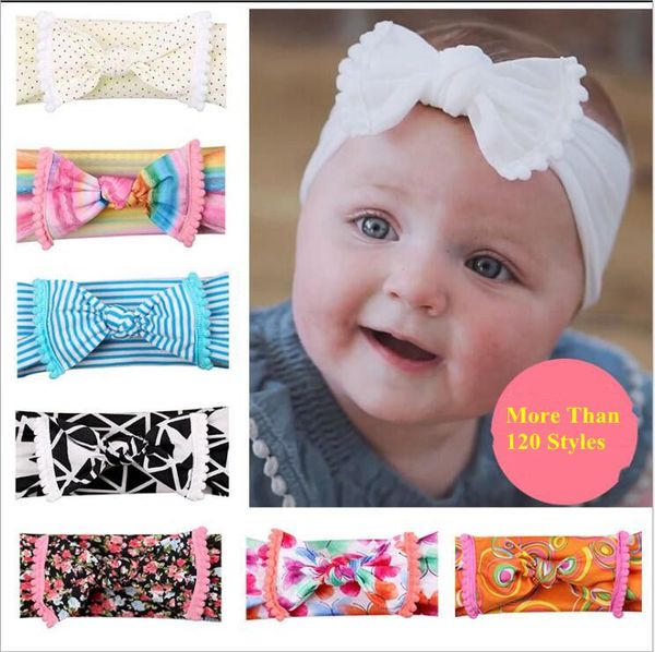 

Baby headband girl bow bohemia turban twi t knot head wrap floral olid polka dot triped hair bow acce orie headwear 120 tyle b5759