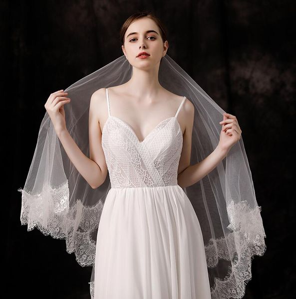 Bride Wedding Veil New Korean Short Double Soft Yarn Veil Travel