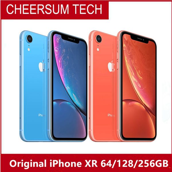 

refurbished original apple iphone xr a12 factory unlocked mobile phone 4g lte 6.1" hexa-core 12mp&7mp ram 3gb rom 64gb/128gb/256gb dhl