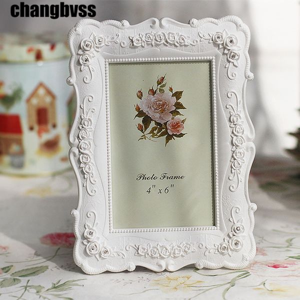 

1pcs 6'' 7'' 8'' 10'' white p frames for home decor deskresin frame wedding family picture frames mo