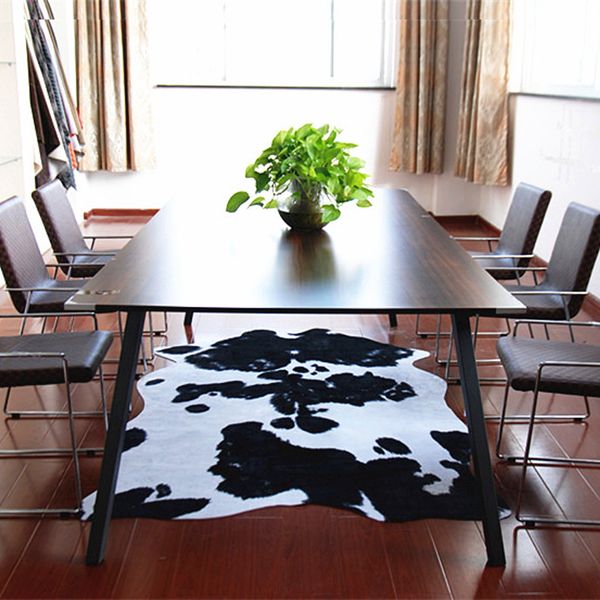 Black White Animal Fur Carpets Zebra Cow Printed Rugs Cow Pattern