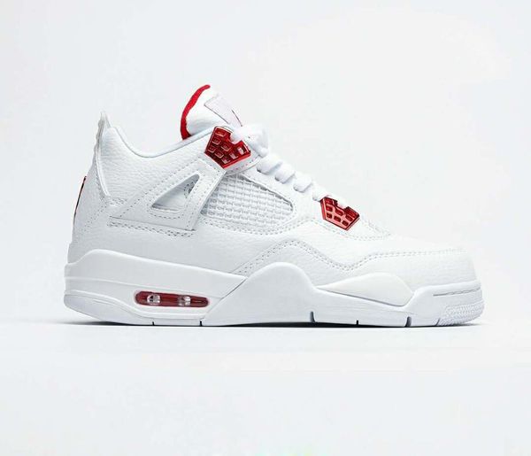 

высокое качество 2020 4 red metallic баскетбол обувь мужчины белый metallic silver university red спортивная обувь