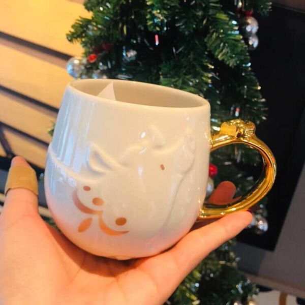 Authentic 2019 Starbucks Elegant White Gold Pig Mug Zodiac Pig