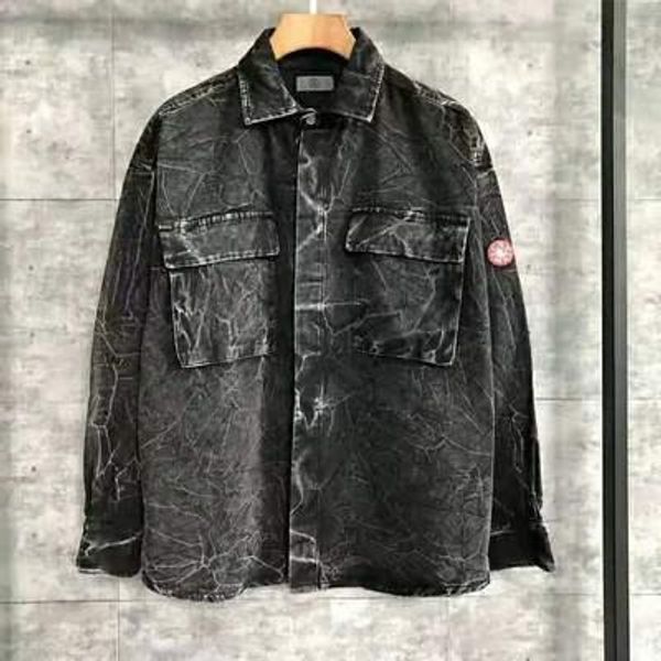 

mens designer casual shirt denim pocket fashion arrow print with the same paragraph cotton long sleeved shirt, White;black