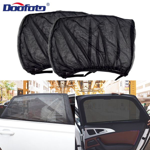 

doofoto 2pcs car curtain window sunblind uv protection car shutter sun shade mosquito protection window mesh sun visor universal