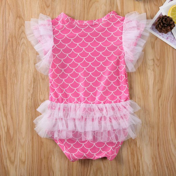 

kids baby girl ruffles swimwear romper swimsuit swimsuit beach wear bow swim clothing