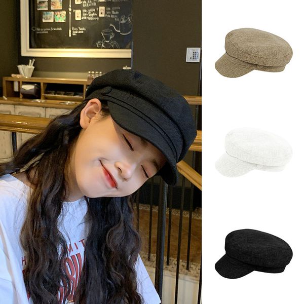 

новая мода женщины берет hat cap хлопок и белье повседневная шапки женский дамы gorras простой твердая солор сомбреро mujer, Blue;gray