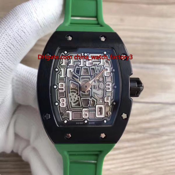 

8 style wristwatch 38mm x 48mm x13mm rm67-01 rm 67-01 skeleton rubber bands swiss mechanical automatic mens watch watche, Slivery;brown